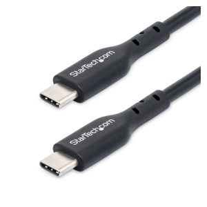 StarTech.com Cable de carga USB-C de 2 metros, compatible con ordenadores portátiles, USB 2.0, potencia de 60W, corriente de 3A, cubierta de TPE, SKU USB2CC2MNC