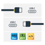 StarTech.com cable de carga USB-C blanco de 2 metros, compatible con cargadores de 60W y 3A, modelo USB2CC2MNCWHE, diseñado para transferencia de datos USB 2.0 y conexiones macho a macho.