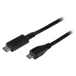 Cable adaptador StarTech.com de 1 metro USB-C a Micro B, compatible con USB 2.0 y SKU USB2CUB1M