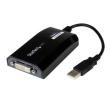 Adaptador de vídeo externo StarTech.com USB a DVI, tarjeta gráfica externa para Mac y PC, resolución 1920x1200, SKU USB2DVIPRO2