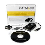 Adaptador de vídeo externo StarTech.com USB a DVI, tarjeta gráfica externa para Mac y PC, resolución 1920x1200, SKU USB2DVIPRO2