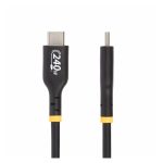 StarTech.com Cable de Carga USB-C de 1m con certificación USB-IF, PD de 240W, recubrimiento de TPE y USB2EPR1M SKU. Cable USB 2.0 macho a macho para portátiles.