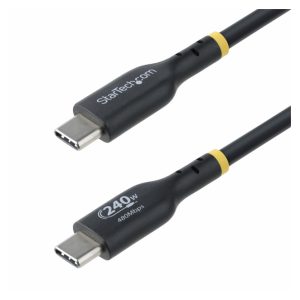 StarTech.com Cable de Carga USB-C de 4m, certificación USB-IF, PD de 240W, USB 2.0, recubrimiento TPE, SKU USB2EPR4M