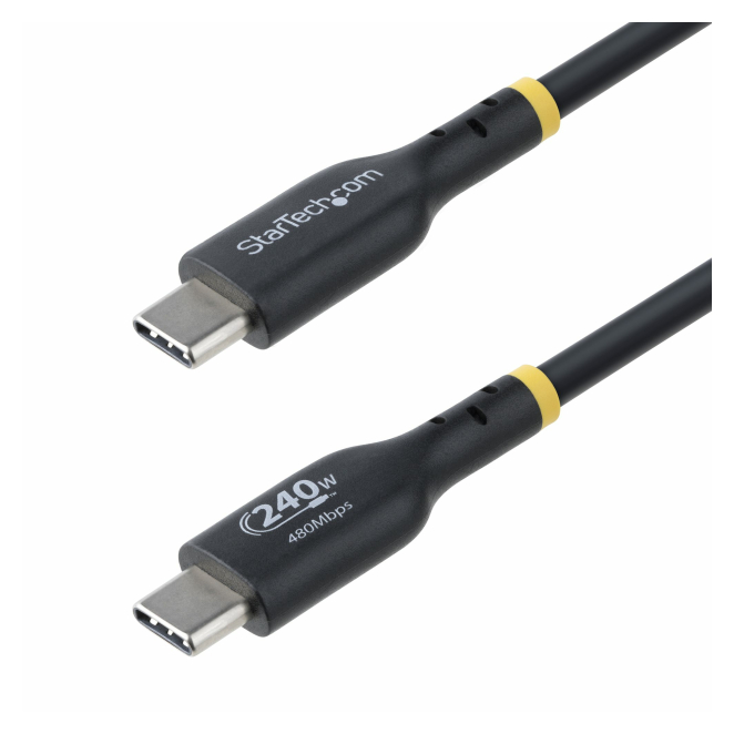 StarTech Cable USB-C de 4m con certificación USB-IF y PD de 240W StarTech.com Cable de Carga USB-C de 4m, certificación USB-IF, PD de 240W, USB 2.0, recubrimiento TPE, SKU USB2EPR4M