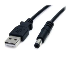 Cable de alimentación StarTech.com de 91cm, USB A a conector Barril 5,5mm para suministro de energía - SKU: USB2TYPEM