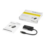 Imagen del Adaptador Tarjeta de Red NIC Externa USB 3.0 de StarTech, modelo USB31000SPTB, con un puerto Gigabit Ethernet RJ45 y un puerto USB en color negro.