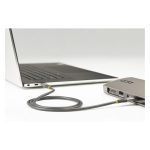 Cable USB-C StarTech.com de 2 metros, USB 5 Gbps, 100W de entrega de alimentación, modo alterno de DisplayPort 4K a 60Hz, cubierta de TPE, compatible con Thunderbolt. SKU: USB315CCV2M