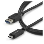 Imagen del cable de carga y sincronización StarTech.com de 1 metro, tipo USB-A a USB-C con velocidad de transferencia de 10Gbps. SKU USB31AC1M.