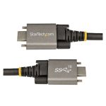 StarTech.com Cable USB-C de 50 cm con tornillos laterales, 10Gbps, USB 3.2 Gen 2, compatible con PD de 100W y modo Alt DP. SKU: USB31CCSLKV50CM