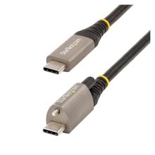 StarTech.com Cable de 50cm USB-C con Tornillo Superior de Fijación, USB 3.2 Gen 2 de 10Gbps, 100W PD y Modo Alt de DP, SKU USB31CCTLKV50CM