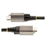 StarTech.com Cable de 50cm USB-C con Tornillo Superior de Fijación, USB 3.2 Gen 2 de 10Gbps, 100W PD y Modo Alt de DP, SKU USB31CCTLKV50CM