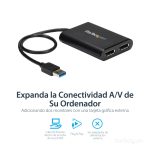 StarTech.com adaptador gráfico externo USB 3.0 a DisplayPort, doble 4K a 60 Hz, SKU USB32DP24K60