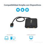 StarTech.com adaptador gráfico externo USB 3.0 a DisplayPort, doble 4K a 60 Hz, SKU USB32DP24K60