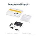 StarTech.com adaptador gráfico externo USB 3.0 a DisplayPort, doble 4K a 60 Hz, SKU USB32DP24K60