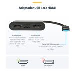 Imagen del adaptador StarTech.com USB 3.0 a HDMI Doble con soporte para 4K a 30Hz, SKU USB32HD2