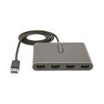 StarTech adaptador USB 3.0 a 4 puertos HDMI para multimonitor, convertidor de vídeo 1080p a 60Hz, SKU USB32HD4