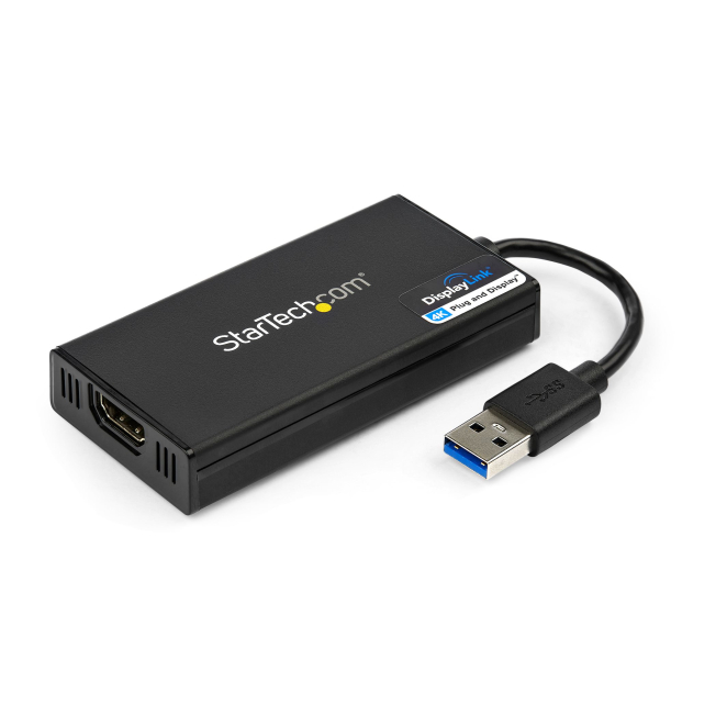 StarTech.com Adaptador Gráfico Externo USB 3.0 a HDMI UltraHD 4K 30Hz StarTech.com Adaptador Gráfico Externo USB 3.0 a HDMI UltraHD 4K 30Hz, certificado DisplayLink, compatible con Mac y Windows, SKU USB32HD4K