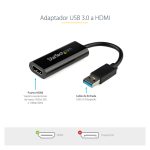 Adaptador USB 3.0 a HDMI StarTech para monitores con resolución 1080p (1920x1200), SKU USB32HDES