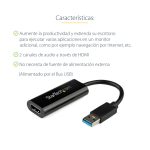Adaptador USB 3.0 a HDMI StarTech para monitores con resolución 1080p (1920x1200), SKU USB32HDES