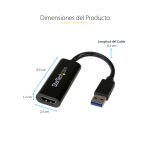 Adaptador USB 3.0 a HDMI StarTech para monitores con resolución 1080p (1920x1200), SKU USB32HDES