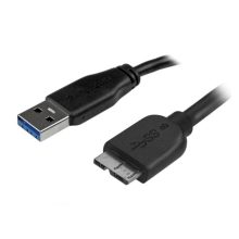Cable micro USB 3.0 ultradelgado de 0,5 metros fabricado por StarTech.com, SKU: USB3AUB50CMS