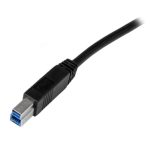 Imagen del cable certificado StarTech.com de 1 metro USB 3.0 Super Speed con conector USB B macho a USB A macho. SKU: USB3CAB1M