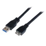 Cable certificado USB 3.0 Super Speed de 1 metro de StarTech.com, con conector Micro USB B macho a USB A macho, SKU USB3CAUB1M