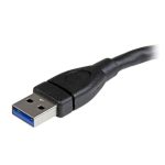 StarTech.com Cable Extensor USB 3.0 de 15cm, alargador USB 3.0 SuperSpeed en color negro, SKU USB3EXT6INBK
