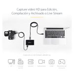 Capturadora de vídeo StarTech USB 3.0 a HDMI, DVI, VGA y Vídeo por Componentes. Grabador de vídeo HD 1080p a 60fps. SKU USB3HDCAP