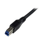 Cable USB 3.0 de 1 metro de StarTech.com, con conector USB B Macho a USB A Macho acodado en ángulo derecho, color negro, SKU USB3SAB1MRA