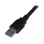 Imagen del cable StarTech.com USB 3.0 SuperSpeed de 3 metros en color negro con conectores A Macho a B Macho. SKU: USB3SAB3MBK.