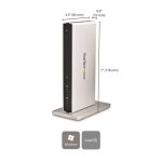 StarTech.com Docking Station USB 3.0 para dos monitores con conexiones DVI y soporte vertical. SKU: USB3SDOCKDD