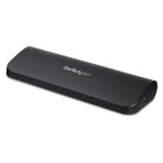 Estación de acoplamiento StarTech.com USB 3.0 para 2 monitores con conexiones HDMI, DVI y VGA. Incluye hub ladrón con 3 puertos USB-A, Ethernet y audio. SKU: USB3SDOCKHDV