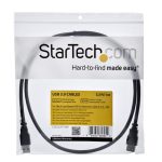 StarTech.com Cable 1m Extensión Alargador USB 3.0 SuperSpeed, macho a hembra USB A, extensor negro, SKU USB3SEXT1MBK