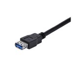 StarTech.com Cable 1m Extensión Alargador USB 3.0 SuperSpeed, macho a hembra USB A, extensor negro, SKU USB3SEXT1MBK