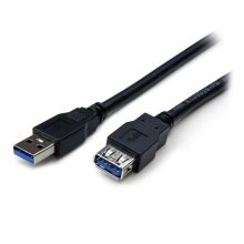 StarTech.com Cable USB 3.0 de 2 metros, extensor alargador con conectores USB A macho a hembra, SKU USB3SEXT2MBK