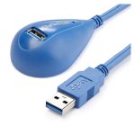 StarTech.com Cable de 1,5m Extensión Alargador USB 3.0 SuperSpeed Dock de Sobremesa, Macho a Hembra, SKU: USB3SEXT5DSK