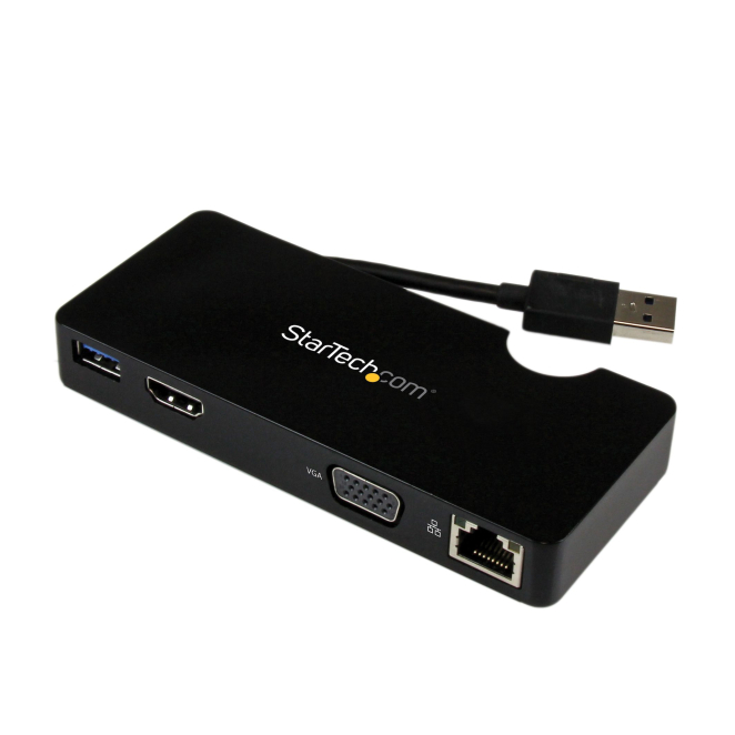 StarTech.com Replicador de Puertos USB 3.0 con HDMI o VGA StarTech.com Replicador de Puertos USB 3.0 de Viajes con HDMI o VGA, ideal para portátiles - SKU USB3SMDOCKHV