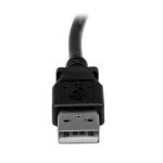 StarTech.com Cable Adaptador USB de 2 metros con conector USB A macho y USB B macho en ángulo izquierdo, SKU: USBAB2ML