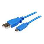Cable Micro USB azul de 1 metro, alta velocidad, modelo USBAUB1MBL de StarTech.com