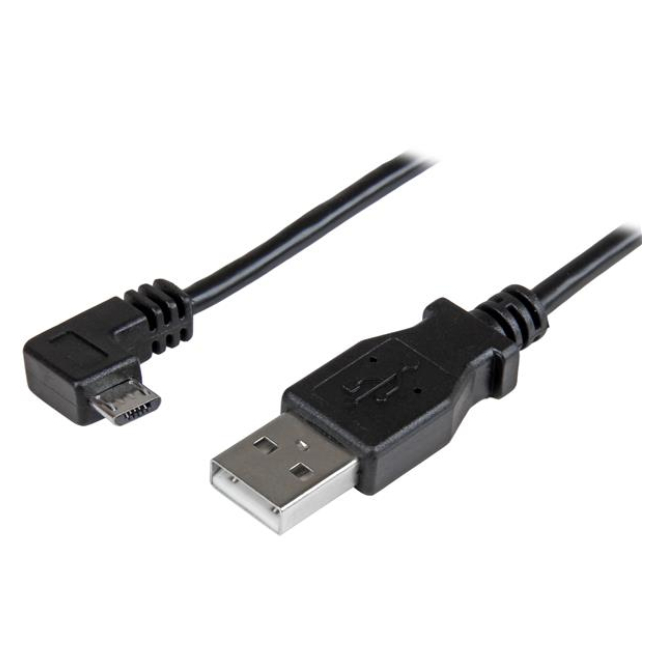 StarTech Cable de 1m Micro USB con Conector Acodado a la Derecha Cable de 1 metro StarTech Micro USB con conector acodado a la derecha, ideal para carga y sincronización. SKU: USBAUB1MRA