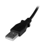 StarTech.com Cable Adaptador de 2 metros, USB A Macho a Micro USB B Macho, ángulo hacia abajo, ideal para teléfono móvil, SKU USBAUB2MD
