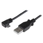 Cable USB StarTech.com de 2 metros, USB 2.0 A a Micro-USB B en color negro, SKU: USBAUB2MRA