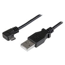 StarTech.com Cable de 0,5m Micro USB acodado a la derecha para carga y sincronización de smartphones o tablets, SKU USBAUB50CMRA