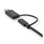 Cable USB-C de StarTech de 1 metro con adaptador a USB-A, ideal para docking stations híbridas, 10Gbps y PD de 100W, SKU USBCCADP