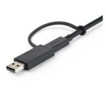 Cable USB-C de StarTech de 1 metro con adaptador a USB-A, ideal para docking stations híbridas, 10Gbps y PD de 100W, SKU USBCCADP