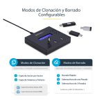 StarTech.com clonador autónomo 1:2 para memorias USB, copiador de unidades de memoria USB, copia sector por sector de 1,5 GB/min, borrado de 3 pasos, SKU USBDUP12