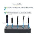 StarTech.com Clonador Autónomo 1:5 para Memorias USB con copia sector por sector, borrado de 3 pasos y pantalla LCD. SKU: USBDUP15