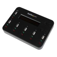 StarTech.com Clonador Autónomo 1:5 para Memorias USB con copia sector por sector, borrado de 3 pasos y pantalla LCD. SKU: USBDUP15