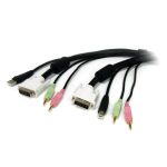 Cable KVM USB DVI StarTech.com de 10 pies, 4 en 1 con audio y micrófono, SKU USBDVI4N1A10
